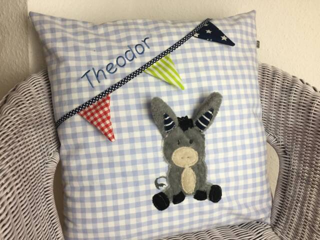 Name Pillow Little Sweet Donkey Kk5029 - image 1