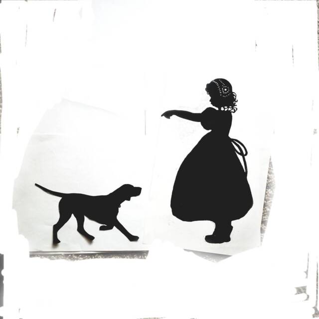 Maci The Trainer Vintage Large Metal Silhouette For Garden /Yard Art/ Shadow Art Walls/ Memorial Sculptures - image 1