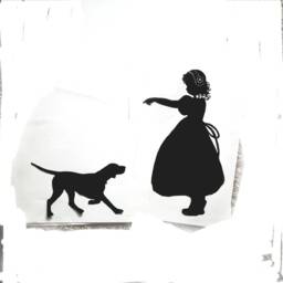 Maci The Trainer Vintage Large Metal Silhouette For Garden /Yard Art/ Shadow Art Walls/ Memorial Sculptures