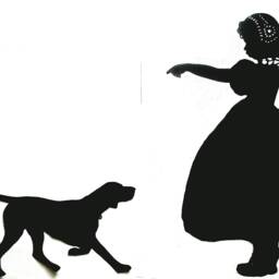 Maci The Trainer Vintage Large Metal Silhouette For Garden /Yard Art/ Shadow Art Walls/ Memorial Sculptures - thumbnail 2
