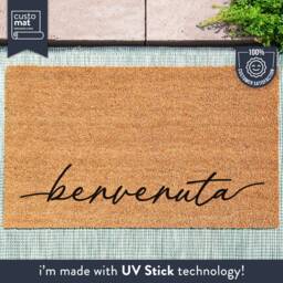 Italian Welcome Doormat - Italy Benvenuta European Custom Text Porch Decor Home Wedding Gift - thumbnail 1