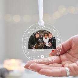Personalised Music Christmas Ornament Bauble, Custom Gift For Best Friend, Sister, Boyfriend, Girlfriend, Mum, Grandma, Couple Xmas - thumbnail 2