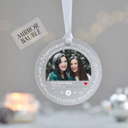 Personalised Music Christmas Ornament Bauble, Custom Gift For Best Friend, Sister, Boyfriend, Girlfriend, Mum, Grandma, Couple Xmas - thumbnail 3
