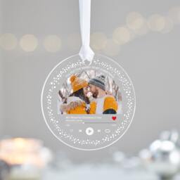 Personalised Music Christmas Ornament Bauble, Custom Gift For Best Friend, Sister, Boyfriend, Girlfriend, Mum, Grandma, Couple Xmas - thumbnail 1