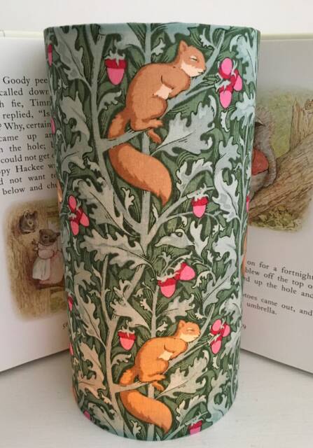 New Squirrel Dream in Sage - Handmade Tall Night Light - image 1