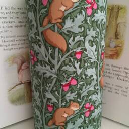 New Squirrel Dream in Sage - Handmade Tall Night Light - thumbnail 4