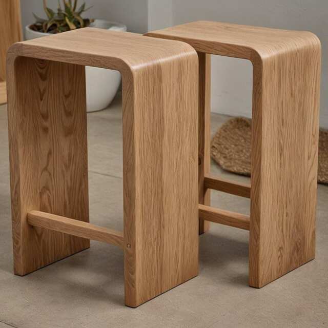 Wooden Stool/Bar Side Table Plant Stand Handcrafted Round Seating Made To Order Gift Idea - image 1