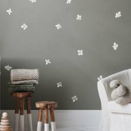 Wall Stickers - White Flower Wall Decal Set Watercolour Floral Stickers For Nursery D??cor By Dizzy Duck - thumbnail 1
