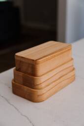 European Beechwood Bento Box, Wood Work By B. Deacon - thumbnail 1