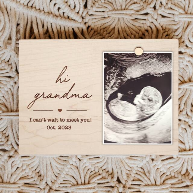Hi Grandma Photo Frame, Pregnancy Announcement - image 1