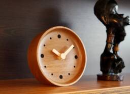 Handmade Walnut Wood Desk Clock Minimalist Table Clock - thumbnail 1