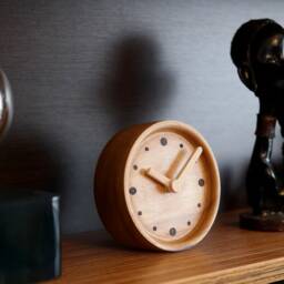Handmade Walnut Wood Desk Clock Minimalist Table Clock - thumbnail 2