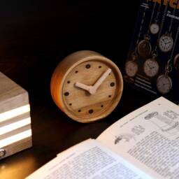 Handmade Walnut Wood Desk Clock Minimalist Table Clock - thumbnail 3