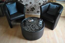 Steel Circle Of Cogs & Gears Industrial Coffee Table. Steampunk Metal Furniture Sculpture