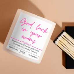 Personalised Good Luck Exams Gift. Good Student Candle Personalised. Custom Gift - thumbnail 3