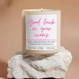 Personalised Good Luck Exams Gift. Good Student Candle Personalised. Custom Gift - thumbnail 2