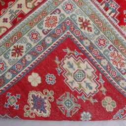 5x7 Ft Red Kazak Rug - Afghan Hand Knotted Veg Dyes Wool Geometric Oriental Area Home Decor Art Caucasian Rug Bedroom Carpet - thumbnail 4