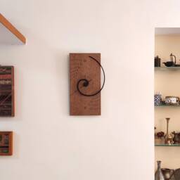 Exceptional Spiral Wooden Wall Clock, Alpha - ??, Artistic Home Decor - thumbnail 1