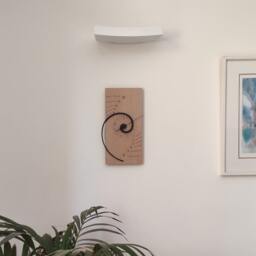 Exceptional Spiral Wooden Wall Clock, Alpha - ??, Artistic Home Decor - thumbnail 2