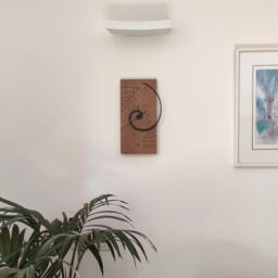 Exceptional Spiral Wooden Wall Clock, Alpha - ??, Artistic Home Decor - thumbnail 3