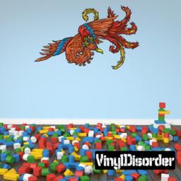 Chinese Dragon Scroll Wall Decal - Fabric Vinyl Removable & Reusable Chinesedragonuscolor001Et