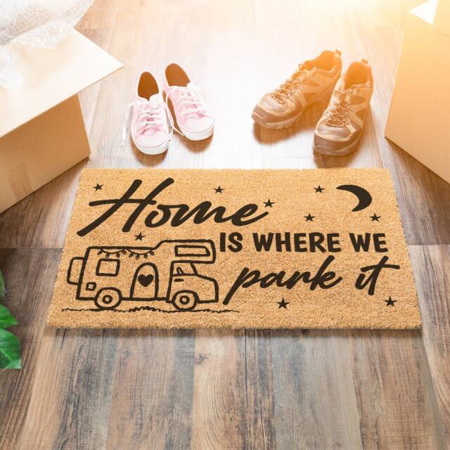 Motorhome Home Is Where We Park It Doormat - 60x40cm