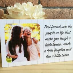Friend Gift, Personalised Photo Best Birthday Wood Frame, Friendship Friends - thumbnail 3