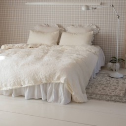 Eggshell Linen Duvet Cover Shabby Chic Organic Bedding - thumbnail 2