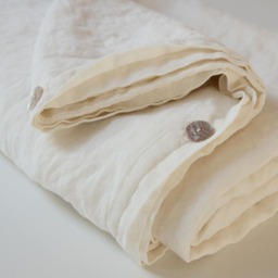 Eggshell Linen Duvet Cover Shabby Chic Organic Bedding - thumbnail 4