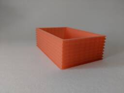 3D Printed Box With Horizontal Stripe Design