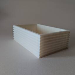 3D Printed Box With Horizontal Stripe Design - thumbnail 2