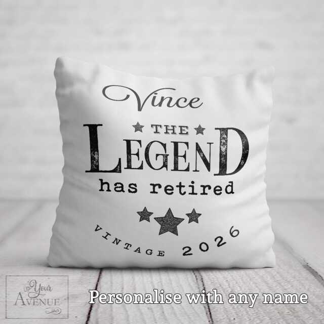 Personalised Retirement Gift Men Pillow Retirement Cushion Him Leaving Gift Work Colleague Friend Best Wishes Retiring Male Coworker 2026 - image 1