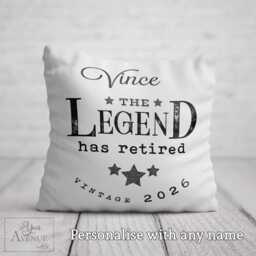 Personalised Retirement Gift Men Pillow Retirement Cushion Him Leaving Gift Work Colleague Friend Best Wishes Retiring Male Coworker 2026 - thumbnail 1