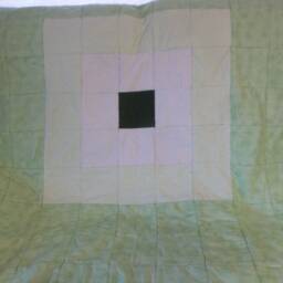 Denims & Greens Throw Size Rag Quilt - thumbnail 3