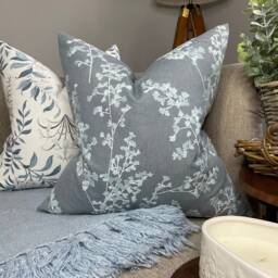 Floral Cushion Cover Embroidered Pillow Case, Decorative - Double Sided John Lewis & Partners Fabric, Farmhouse - thumbnail 1