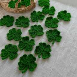 Crochet Clover Garland St Patricks Day Shamrock Bunting - thumbnail 2