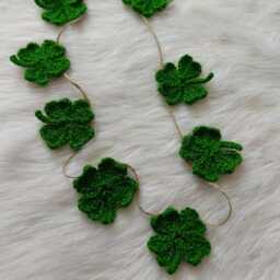 Crochet Clover Garland St Patricks Day Shamrock Bunting - thumbnail 3