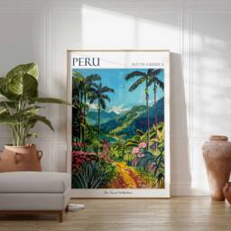Peru Travel Poster Tropical Botanical Wall Art - thumbnail 3