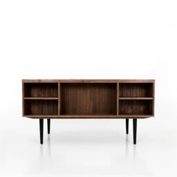 Desk in A Mid-Century Scandinavian Style Made Of Walnut Vaneer Livlo O-B01 - thumbnail 3