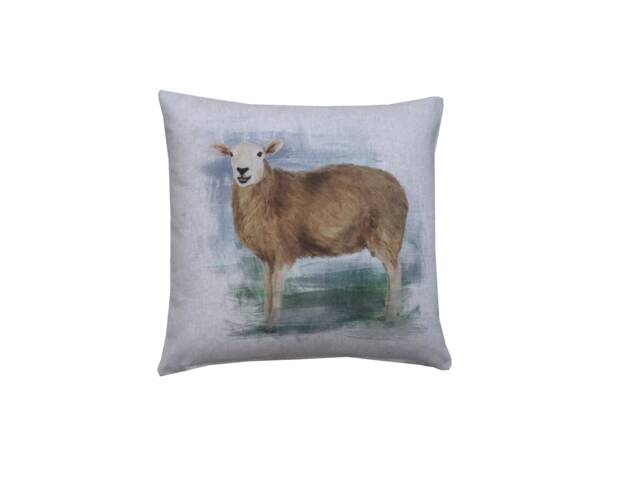 Handmade Gifts Country Animal Lamb Sheep Digital Print Linen Farmhouse Decor Throw Pillow Sham Cushion Cover - image 1
