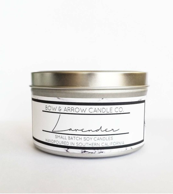 8 Oz Natural Soy Candle Lavender Scented - Tin Candles - image 1
