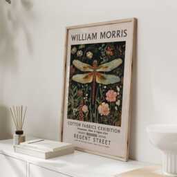 William Morris Print, Art, Exhibition Poster, Uk, Dragonfly Pictures, Gifts - thumbnail 3