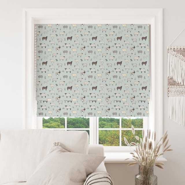 Custom Roman Blind - Emma Lawrence Wandering Wool Eggshell , Made To Measure Window Treatment - image 1