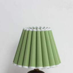 Duzy Handmade Green Fabric & Acrylic Pleated Lamp Shade For Home Decor-97#