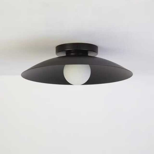 Dome Flush Mount Light Black With 3In Glass Globe, Modern Ceiling Fixture Made To Order By Research Lighting Ball - image 1