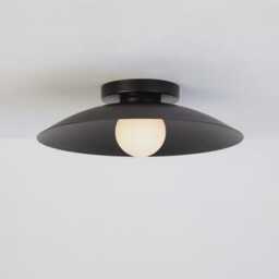 Dome Flush Mount Light Black With 3In Glass Globe, Modern Ceiling Fixture Made To Order By Research Lighting Ball - thumbnail 3