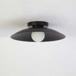 Dome Flush Mount Light Black With 3In Glass Globe, Modern Ceiling Fixture Made To Order By Research Lighting Ball - thumbnail 1