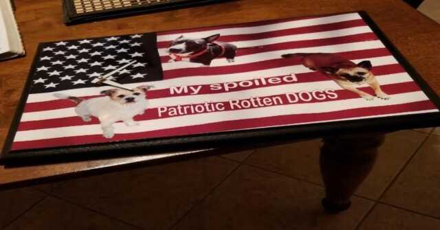 Large Patriotic Dogs Wall Clock - 11x16 - image 1