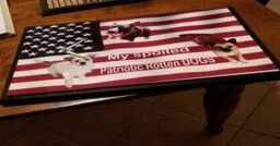 Large Patriotic Dogs Wall Clock - 11x16 - thumbnail 1