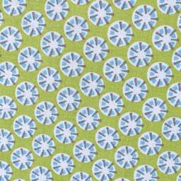 292. Small Green Flowers 100% Cotton Cushion Cover. Various Sizes - thumbnail 2